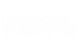 honda marine logo white writing on light grey background